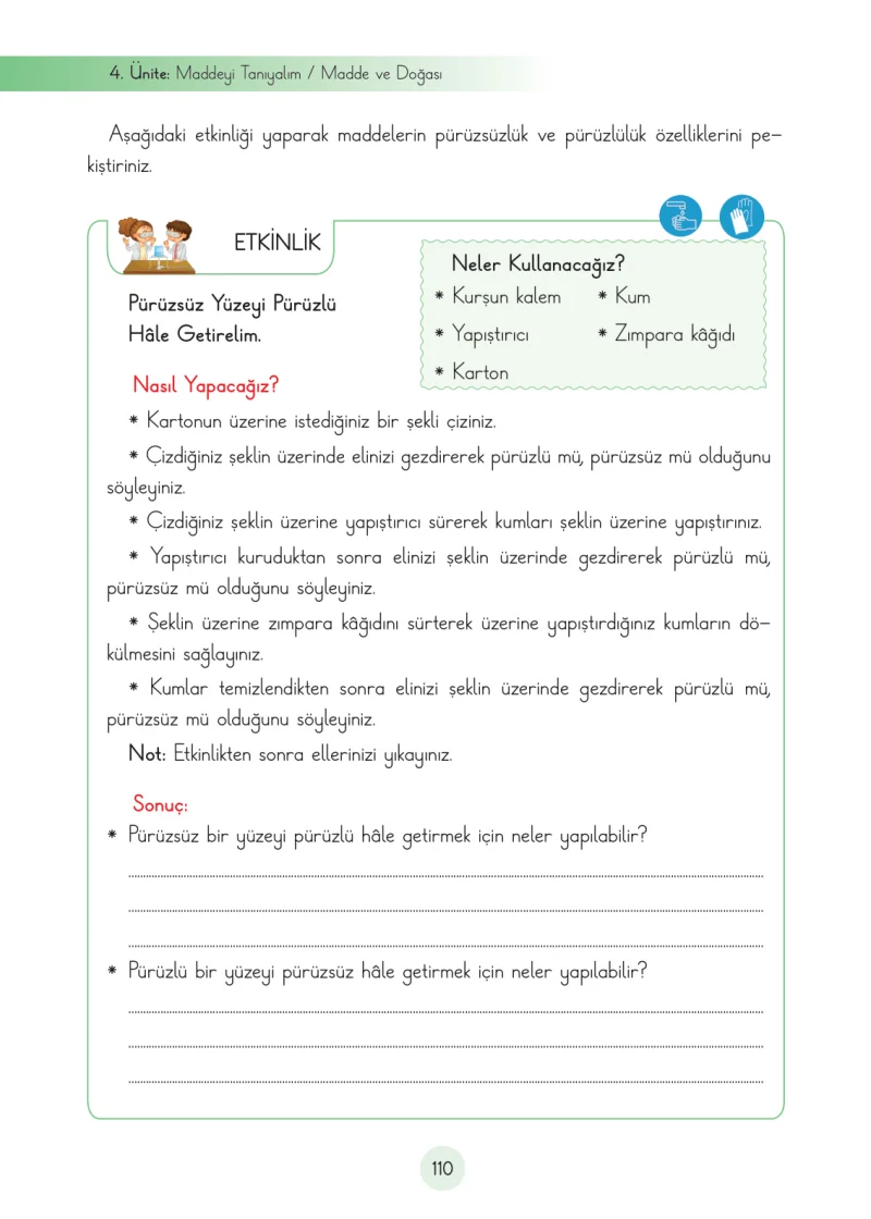 3. Sınıf Fen Bilimleri Ders Kitabı Cevapları Cem Yayınları Sayfa 110