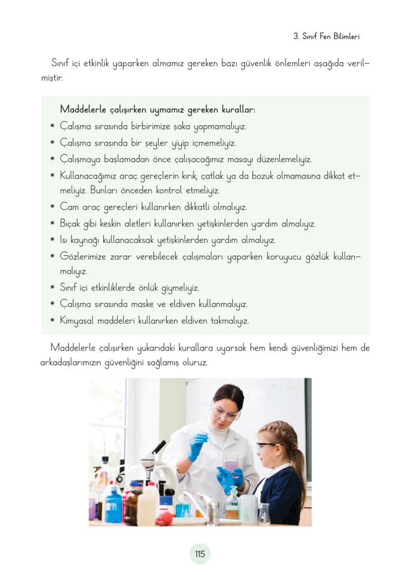 3. Sınıf Fen Bilimleri Ders Kitabı Cevapları Cem Yayınları Sayfa 115