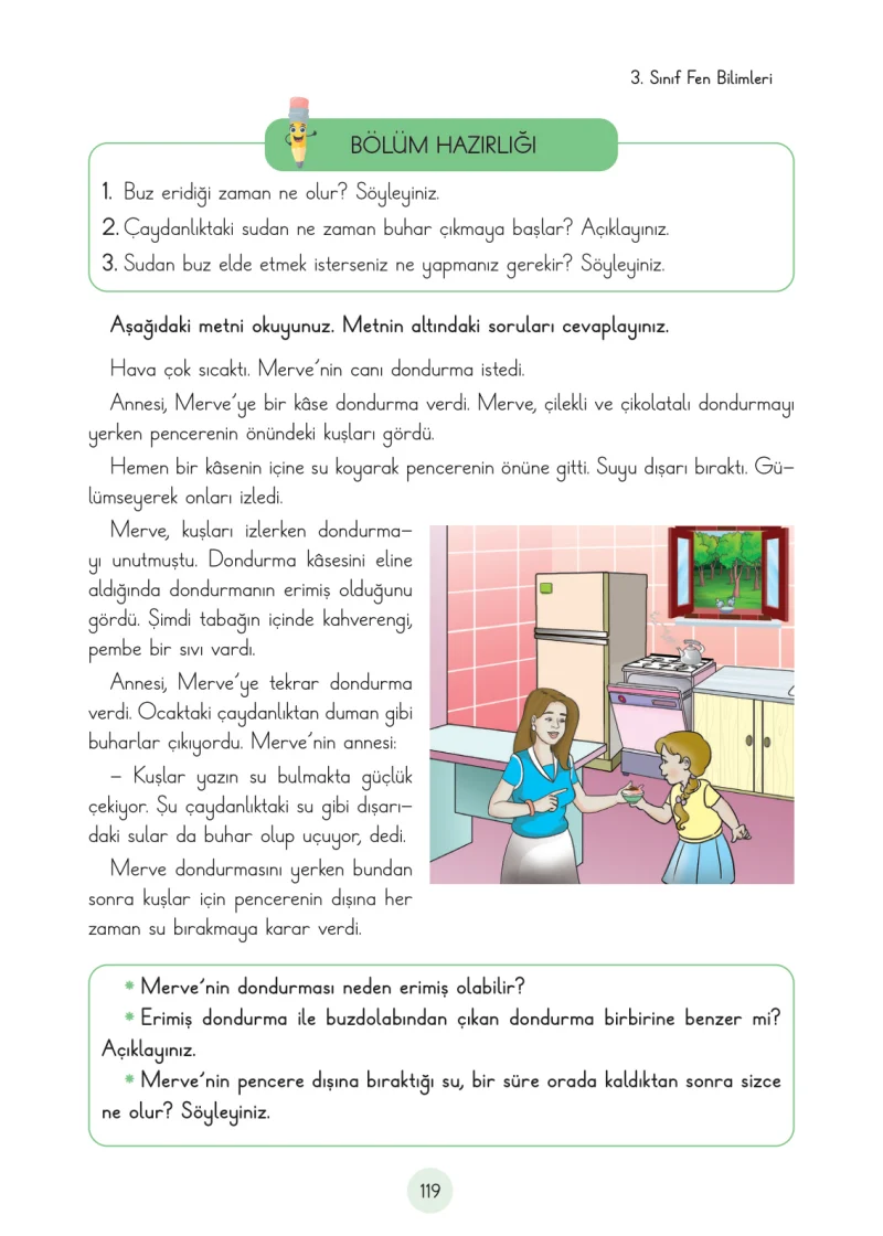 3. Sınıf Fen Bilimleri Ders Kitabı Cevapları Cem Yayınları Sayfa 119
