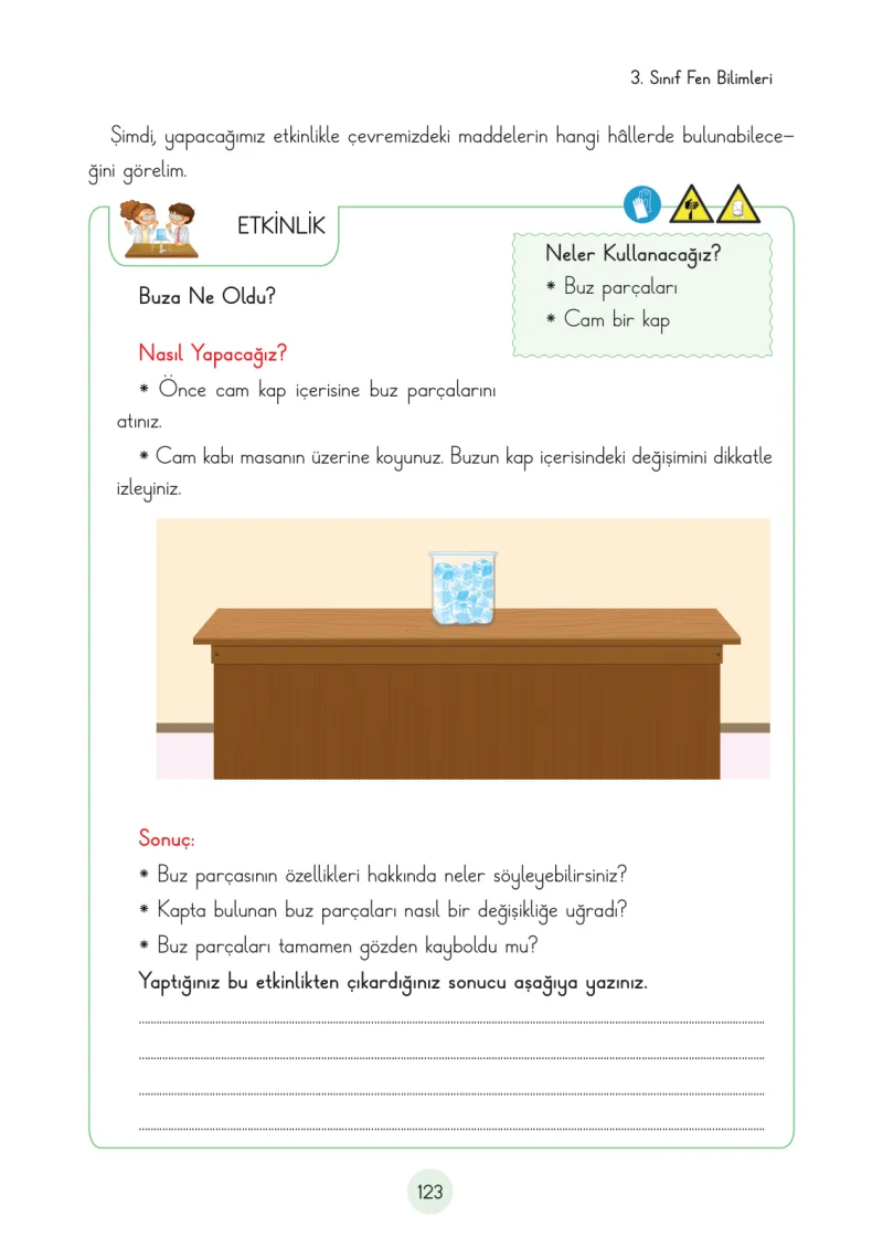 3. Sınıf Fen Bilimleri Ders Kitabı Cevapları Cem Yayınları Sayfa 123