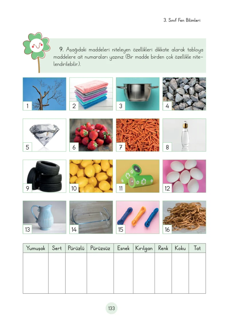 3. Sınıf Fen Bilimleri Ders Kitabı Cevapları Cem Yayınları Sayfa 133