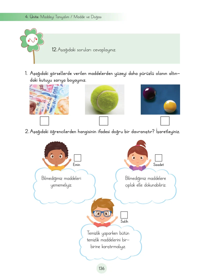 3. Sınıf Fen Bilimleri Ders Kitabı Cevapları Cem Yayınları Sayfa 136