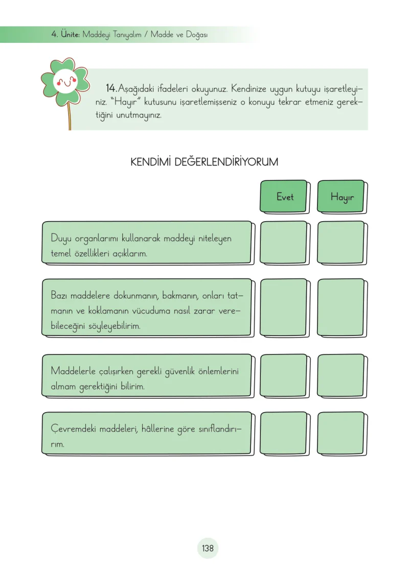 3. Sınıf Fen Bilimleri Ders Kitabı Cevapları Cem Yayınları Sayfa 138