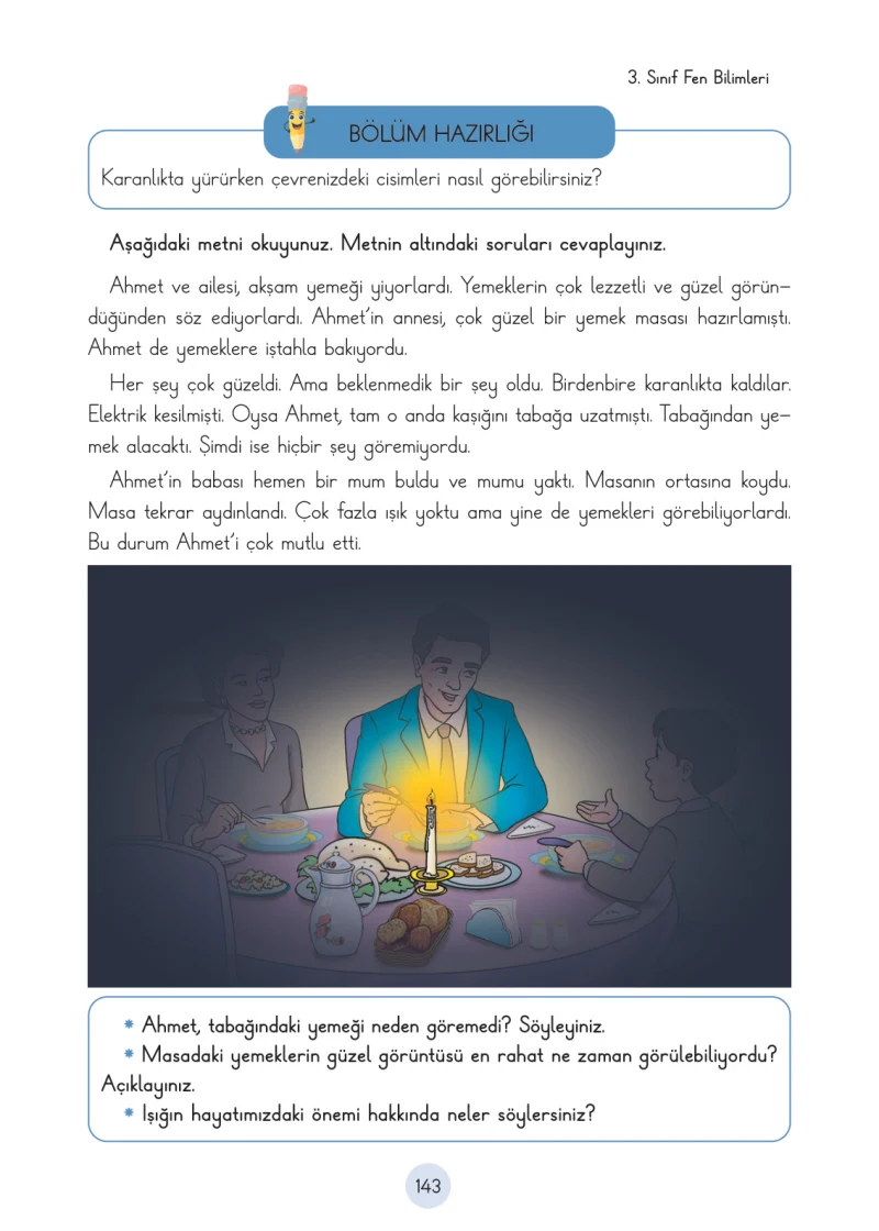 3. Sınıf Fen Bilimleri Ders Kitabı Cevapları Cem Yayınları Sayfa 143