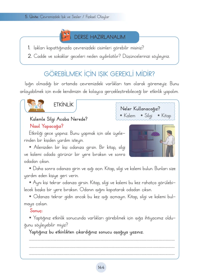 3. Sınıf Fen Bilimleri Ders Kitabı Cevapları Cem Yayınları Sayfa 144