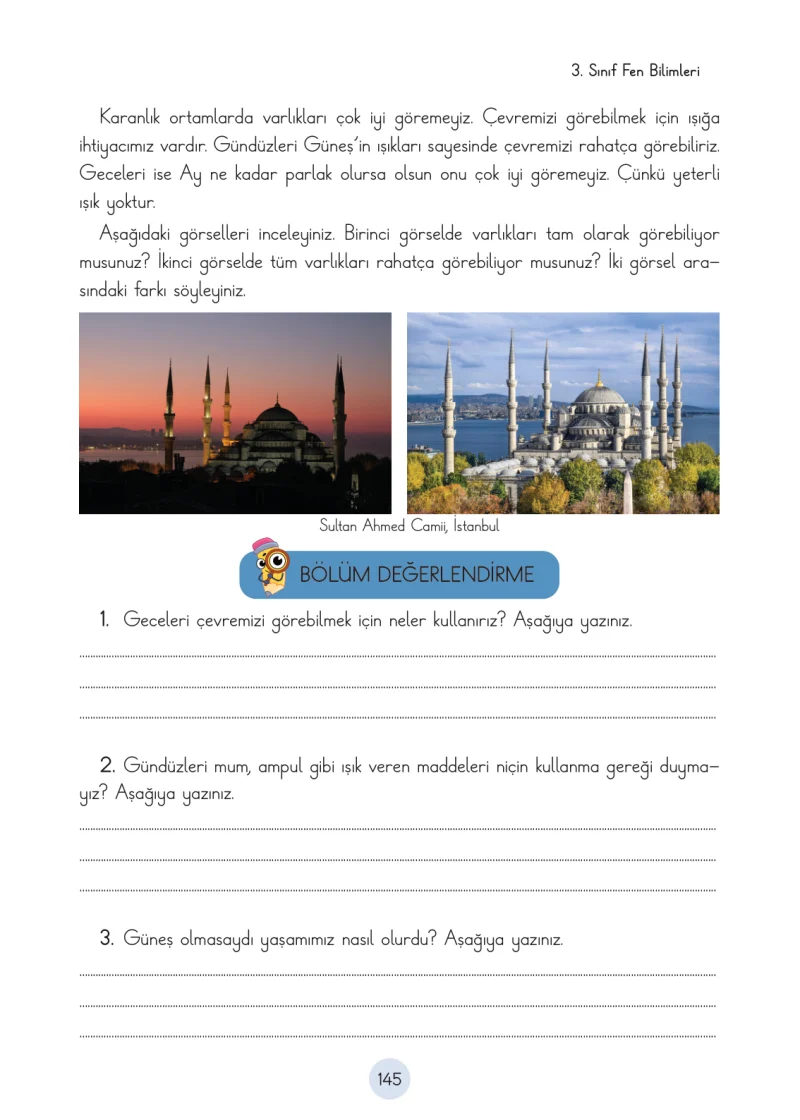3. Sınıf Fen Bilimleri Ders Kitabı Cevapları Cem Yayınları Sayfa 145