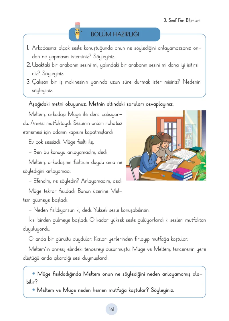 3. Sınıf Fen Bilimleri Ders Kitabı Cevapları Cem Yayınları Sayfa 161