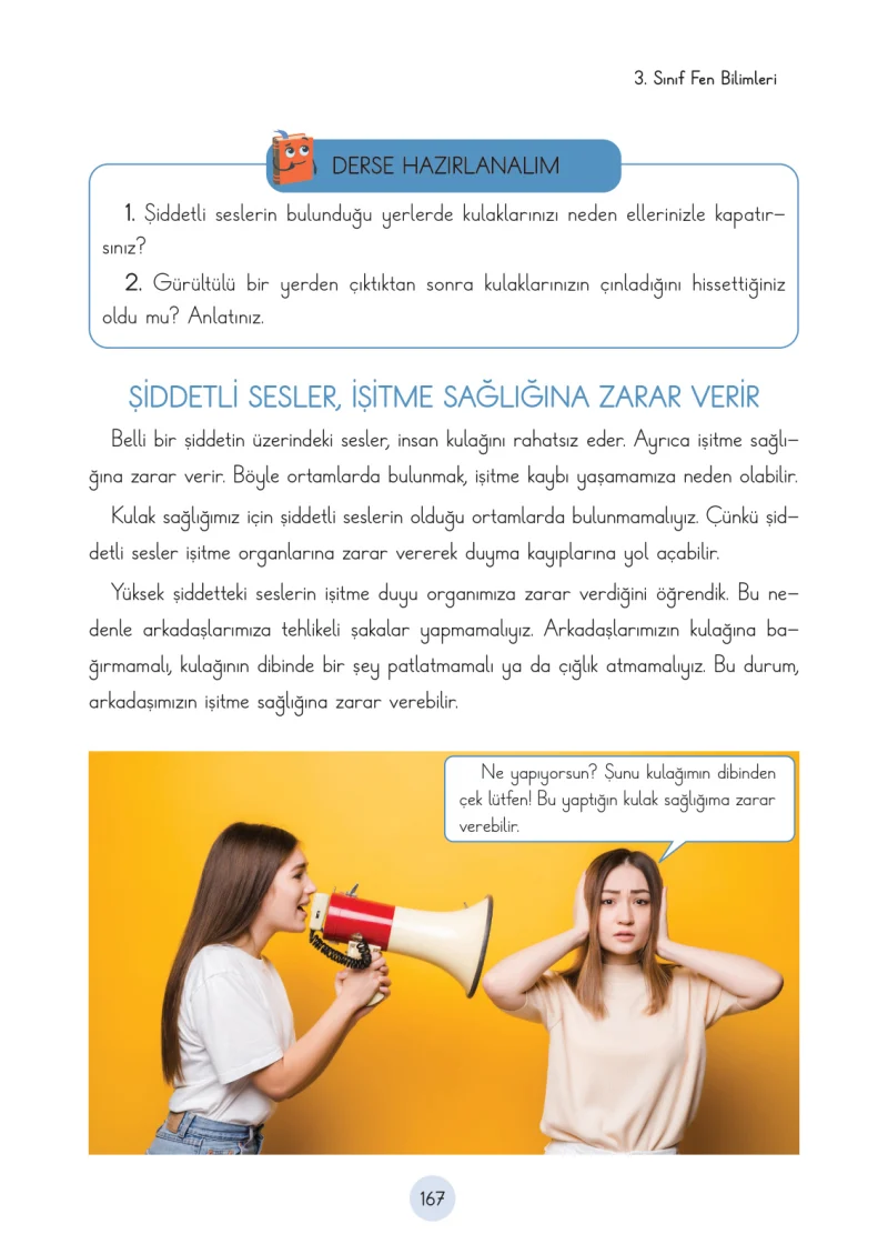 3. Sınıf Fen Bilimleri Ders Kitabı Cevapları Cem Yayınları Sayfa 167