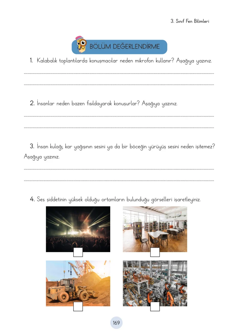 3. Sınıf Fen Bilimleri Ders Kitabı Cevapları Cem Yayınları Sayfa 169