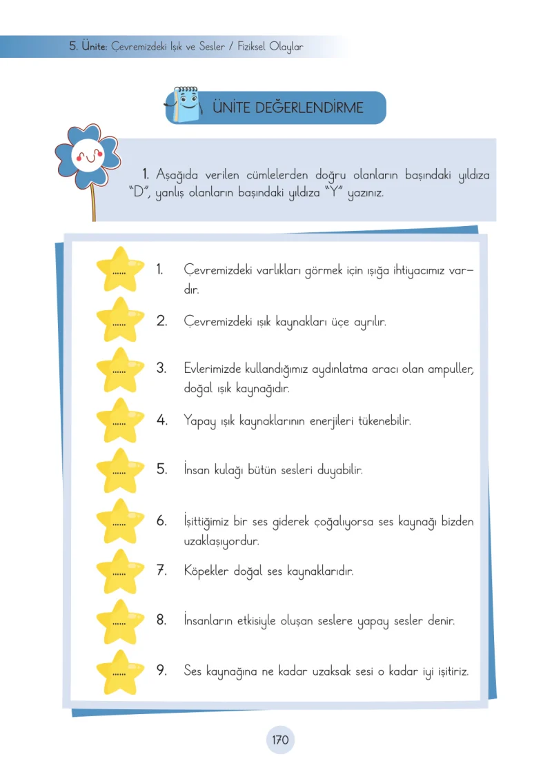 3. Sınıf Fen Bilimleri Ders Kitabı Cevapları Cem Yayınları Sayfa 170