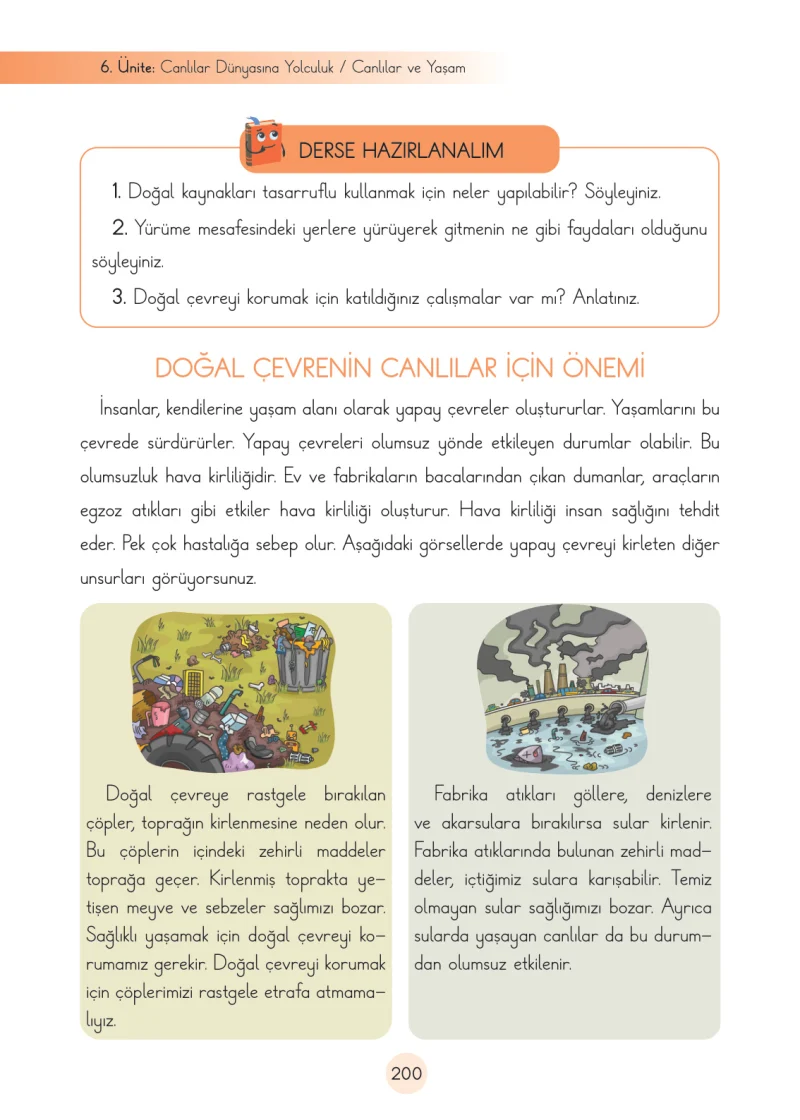 3. Sınıf Fen Bilimleri Ders Kitabı Cevapları Cem Yayınları Sayfa 200