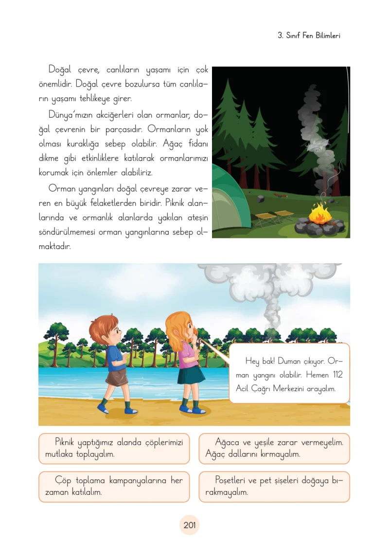 3. Sınıf Fen Bilimleri Ders Kitabı Cevapları Cem Yayınları Sayfa 201