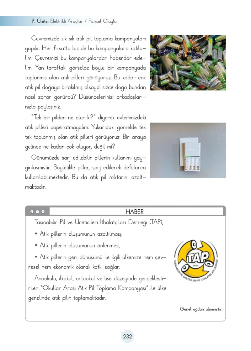 3. Sınıf Fen Bilimleri Ders Kitabı Cevapları Cem Yayınları Sayfa 232