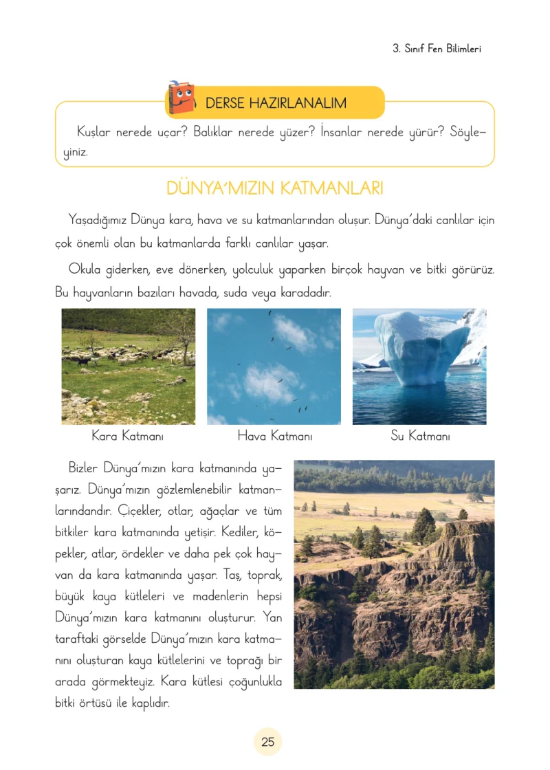 3. Sınıf Fen Bilimleri Ders Kitabı Cevapları Cem Yayınları Sayfa 25
