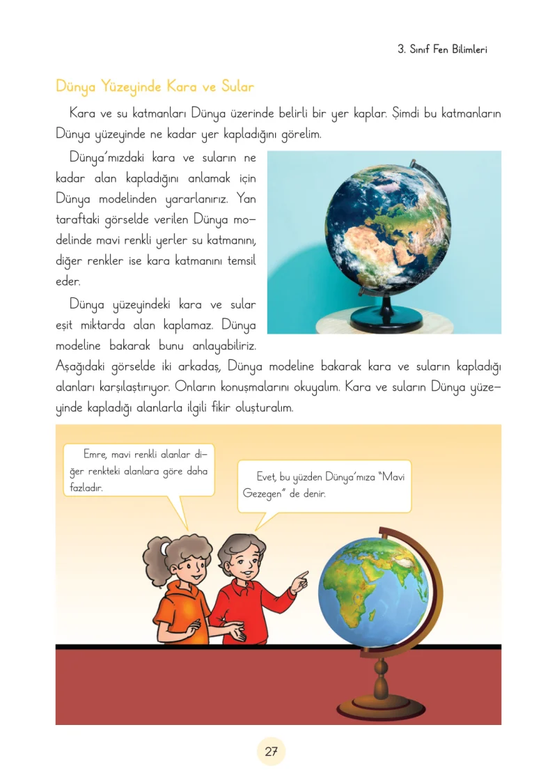 3. Sınıf Fen Bilimleri Ders Kitabı Cevapları Cem Yayınları Sayfa 27