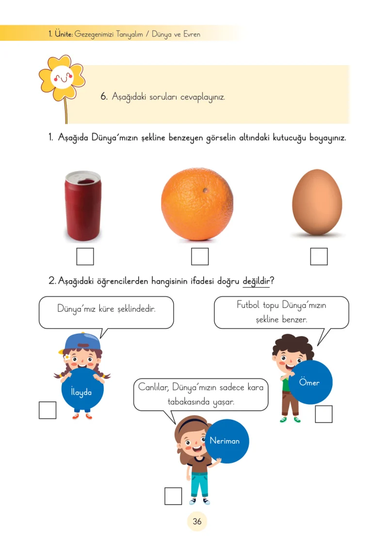 3. Sınıf Fen Bilimleri Ders Kitabı Cevapları Cem Yayınları Sayfa 36