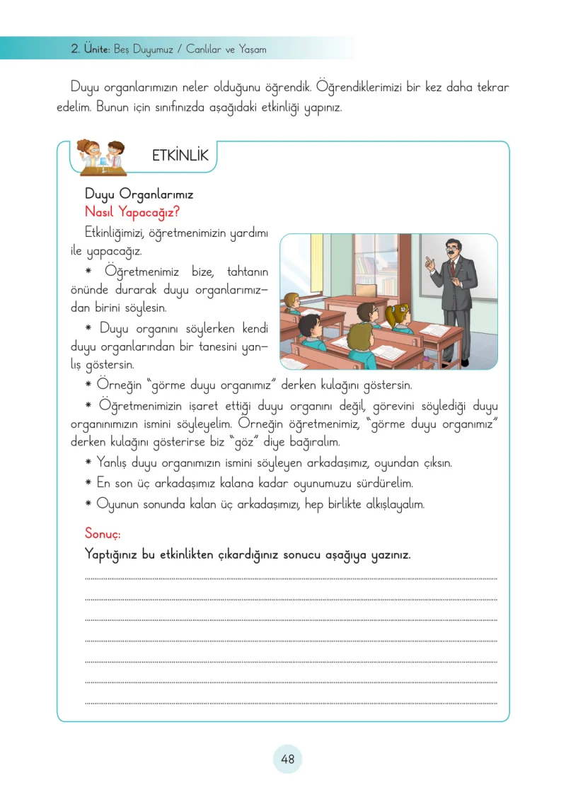 3. Sınıf Fen Bilimleri Ders Kitabı Cevapları Cem Yayınları Sayfa 48