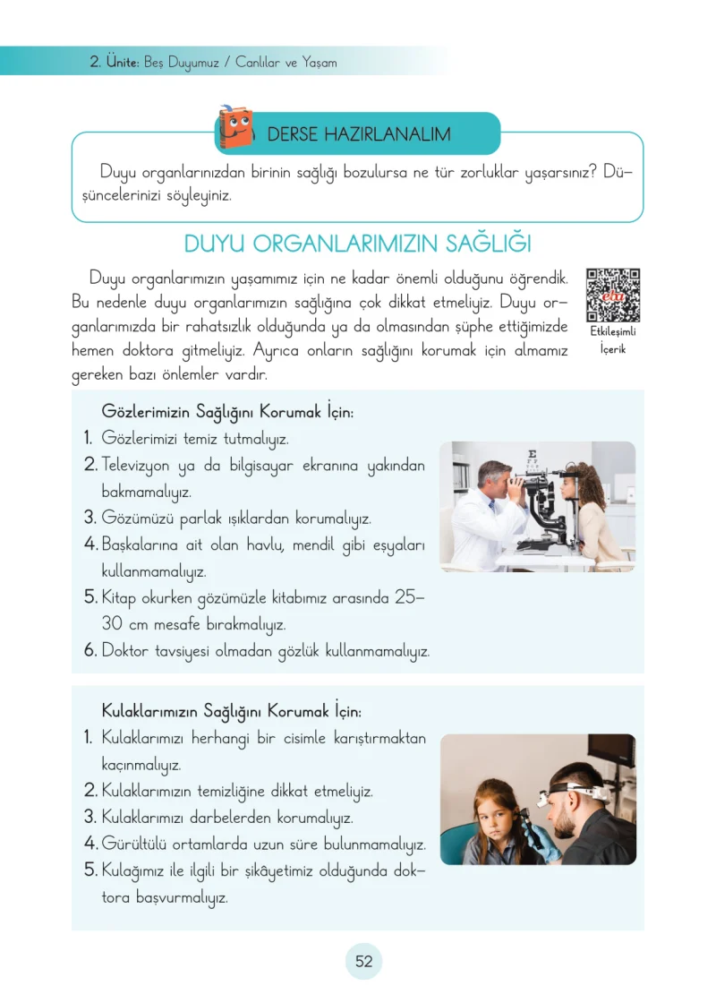 3. Sınıf Fen Bilimleri Ders Kitabı Cevapları Cem Yayınları Sayfa 52