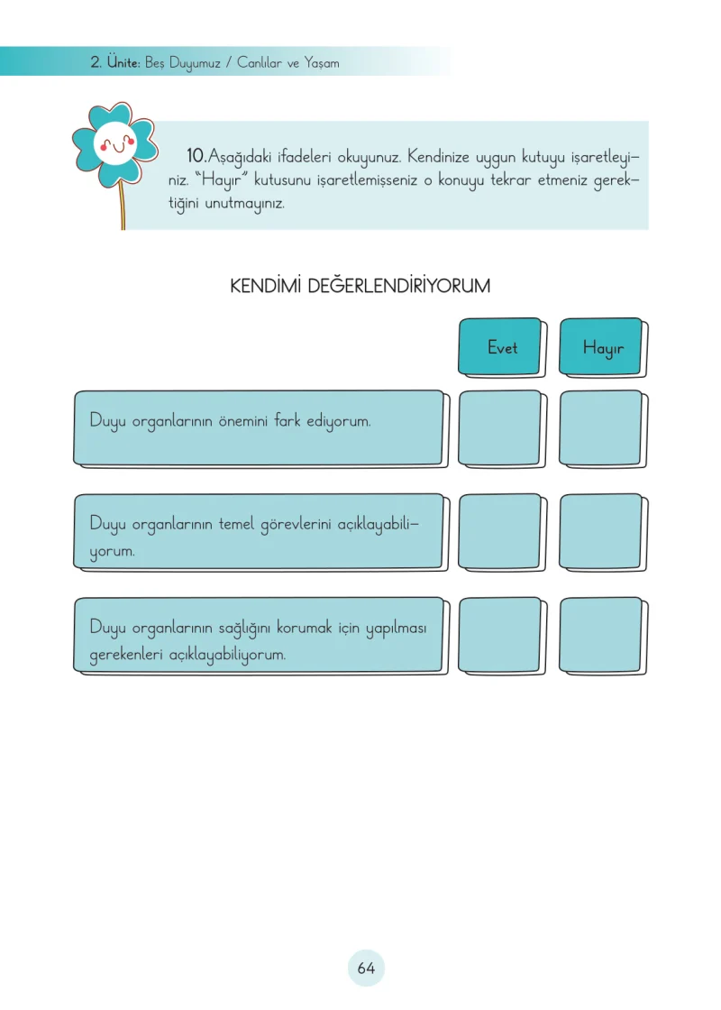 3. Sınıf Fen Bilimleri Ders Kitabı Cevapları Cem Yayınları Sayfa 64