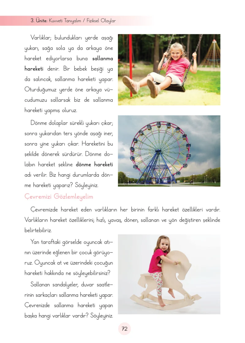 3. Sınıf Fen Bilimleri Ders Kitabı Cevapları Cem Yayınları Sayfa 72