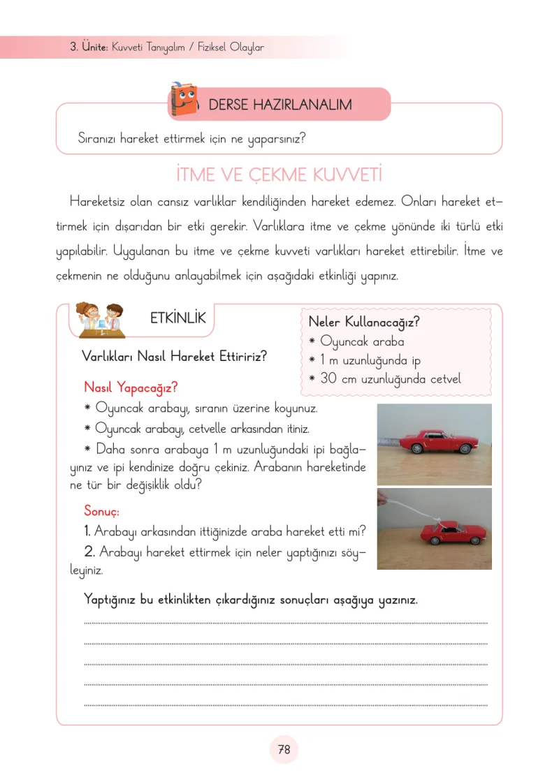 3. Sınıf Fen Bilimleri Ders Kitabı Cevapları Cem Yayınları Sayfa 78