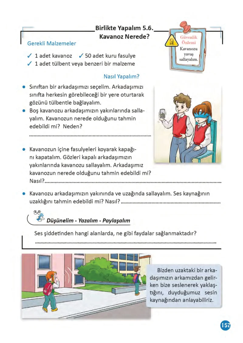 3. Sınıf Fen Bilimleri Ders Kitabı Cevapları Meb Yayınları 1 Sayfa 157