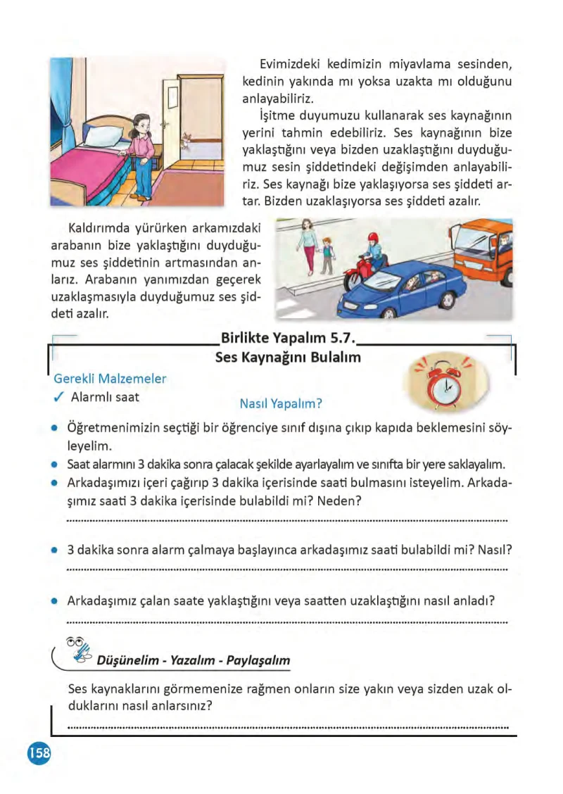3. Sınıf Fen Bilimleri Ders Kitabı Cevapları Meb Yayınları 1 Sayfa 158