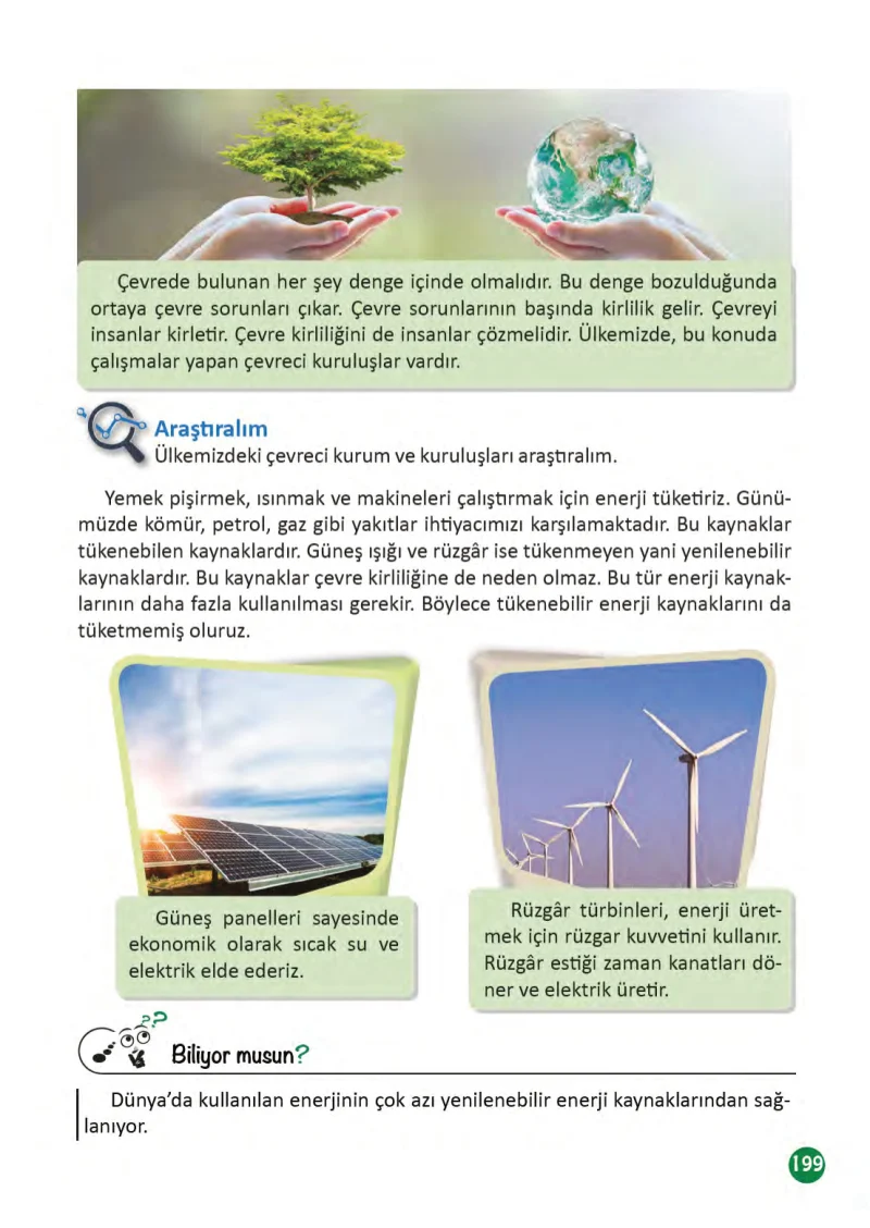 3. Sınıf Fen Bilimleri Ders Kitabı Cevapları Meb Yayınları 1 Sayfa 199