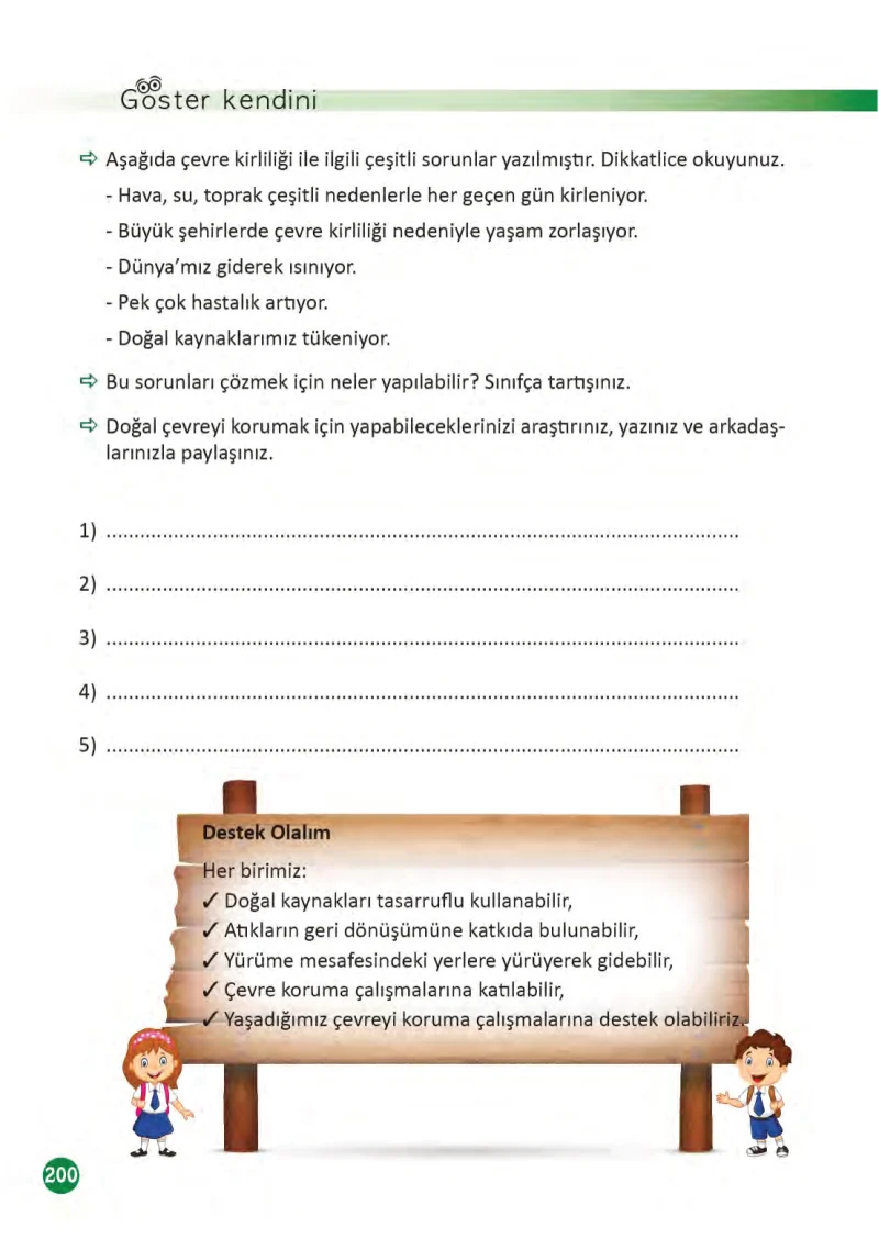 3. Sınıf Fen Bilimleri Ders Kitabı Cevapları Meb Yayınları 1 Sayfa 200
