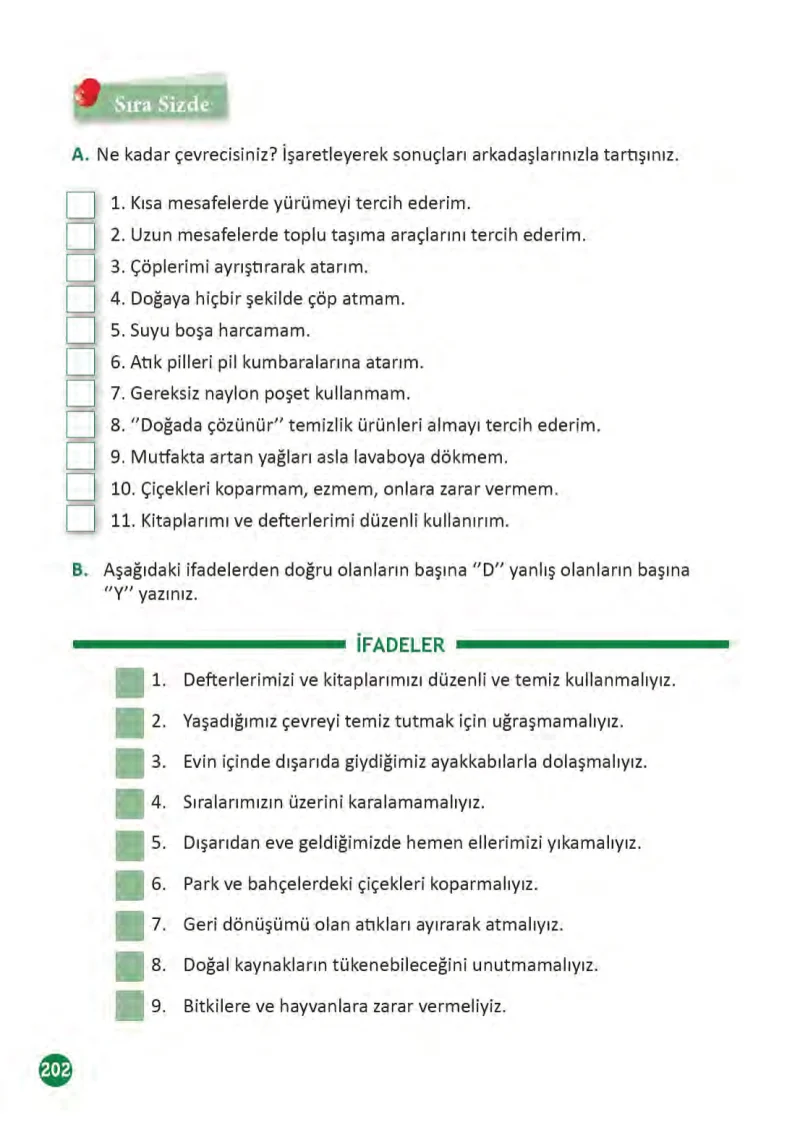 3. Sınıf Fen Bilimleri Ders Kitabı Cevapları Meb Yayınları 1 Sayfa 202
