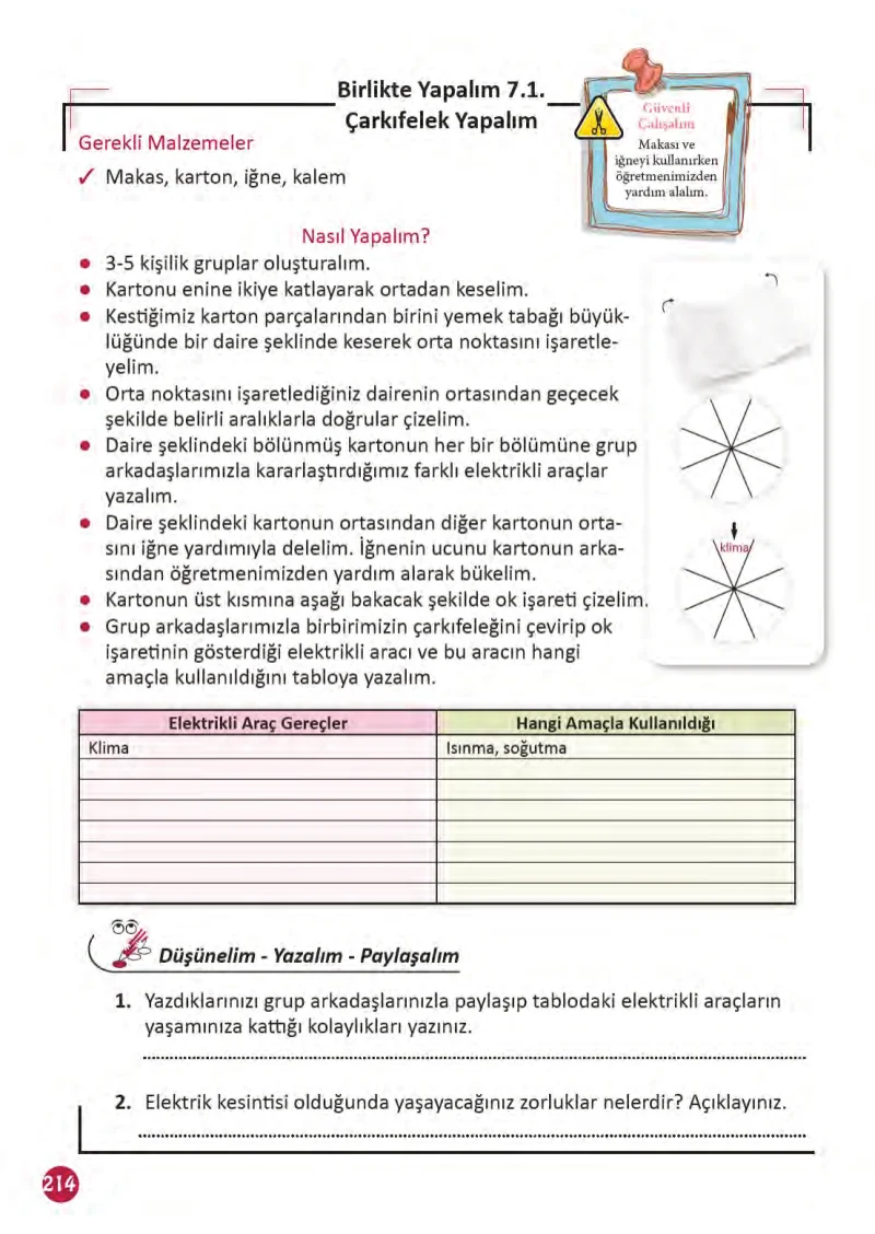 3. Sınıf Fen Bilimleri Ders Kitabı Cevapları Meb Yayınları 1 Sayfa 214