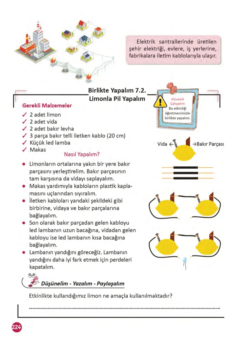 3. Sınıf Fen Bilimleri Ders Kitabı Cevapları Meb Yayınları 1 Sayfa 224