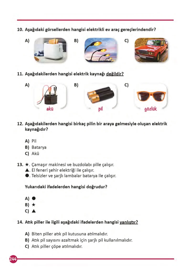 3. Sınıf Fen Bilimleri Ders Kitabı Cevapları Meb Yayınları 1 Sayfa 244