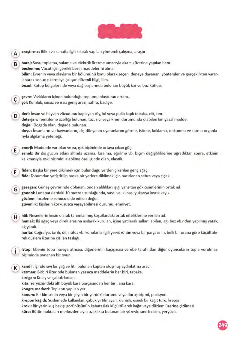 3. Sınıf Fen Bilimleri Ders Kitabı Cevapları Meb Yayınları 1 Sayfa 249