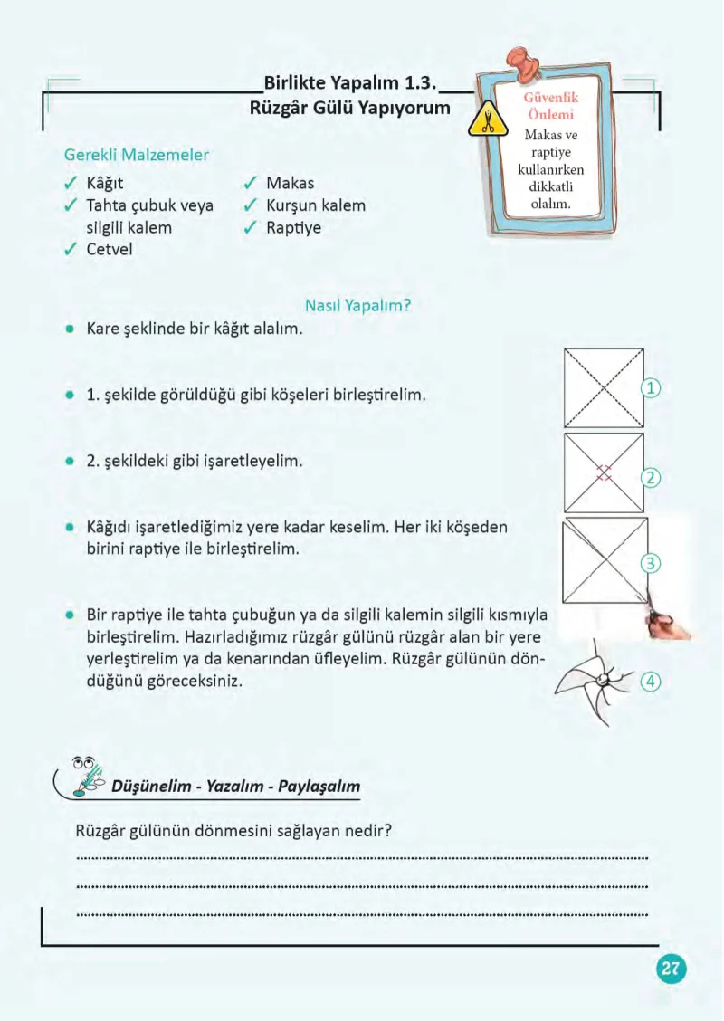 3. Sınıf Fen Bilimleri Ders Kitabı Cevapları Meb Yayınları 1 Sayfa 27