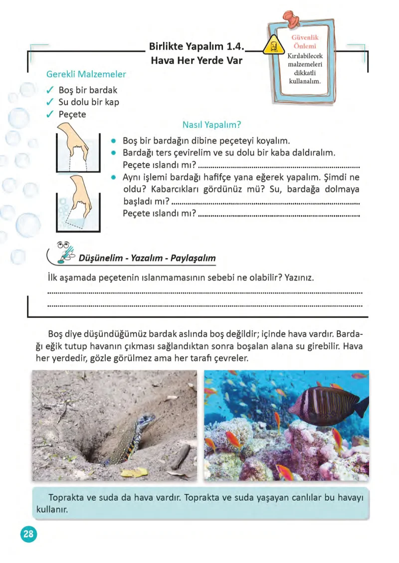 3. Sınıf Fen Bilimleri Ders Kitabı Cevapları Meb Yayınları 1 Sayfa 28