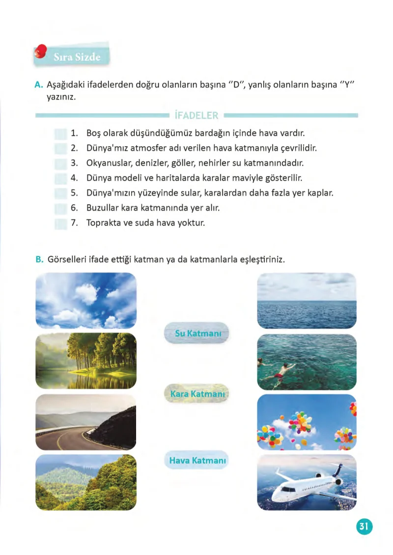 3. Sınıf Fen Bilimleri Ders Kitabı Cevapları Meb Yayınları 1 Sayfa 31