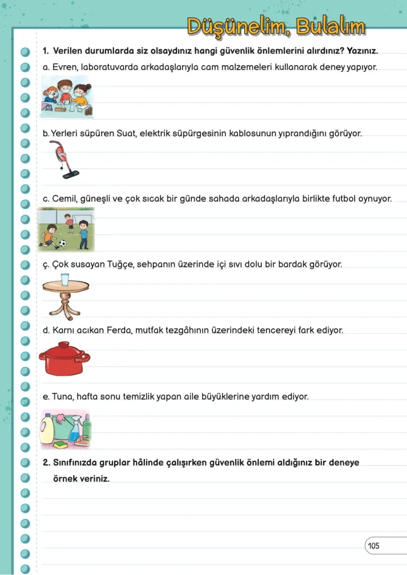 3. Sınıf Fen Bilimleri Ders Kitabı Cevapları Meb Yayınları Sayfa 105
