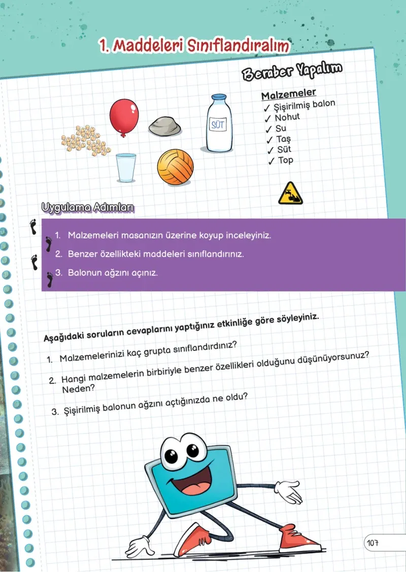 3. Sınıf Fen Bilimleri Ders Kitabı Cevapları Meb Yayınları Sayfa 107