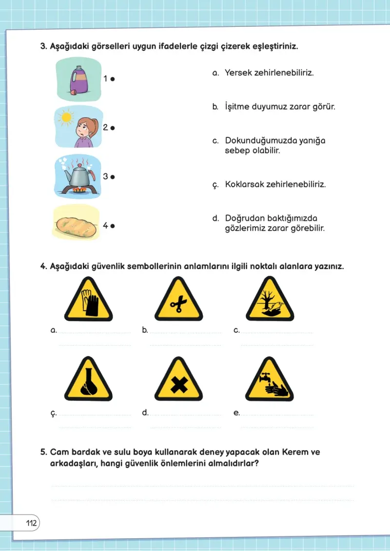 3. Sınıf Fen Bilimleri Ders Kitabı Cevapları Meb Yayınları Sayfa 112