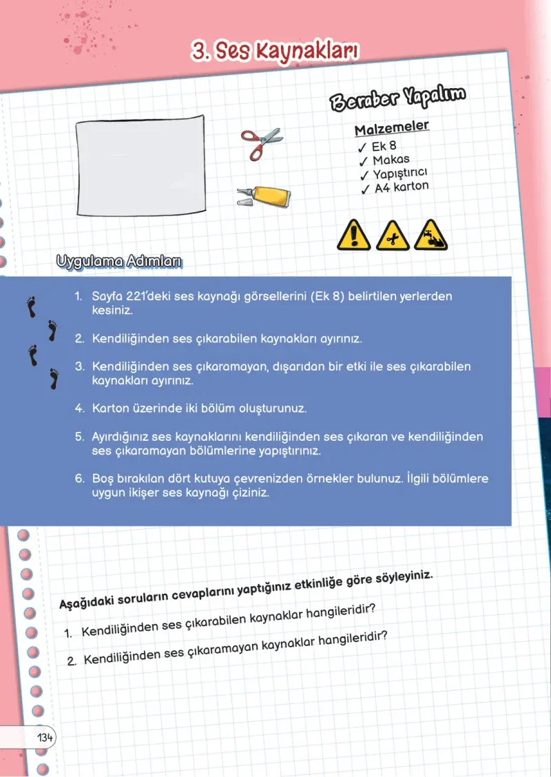 3. Sınıf Fen Bilimleri Ders Kitabı Cevapları Meb Yayınları Sayfa 134