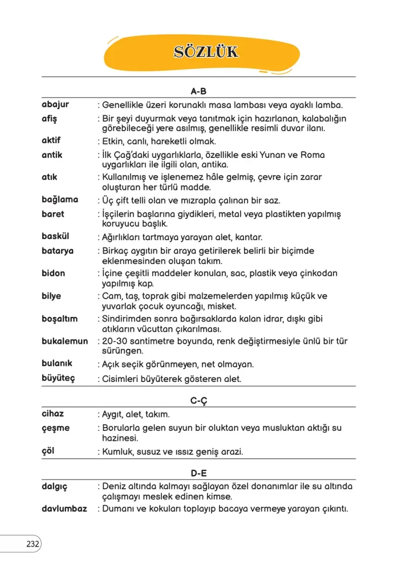 3. Sınıf Fen Bilimleri Ders Kitabı Cevapları Meb Yayınları Sayfa 232