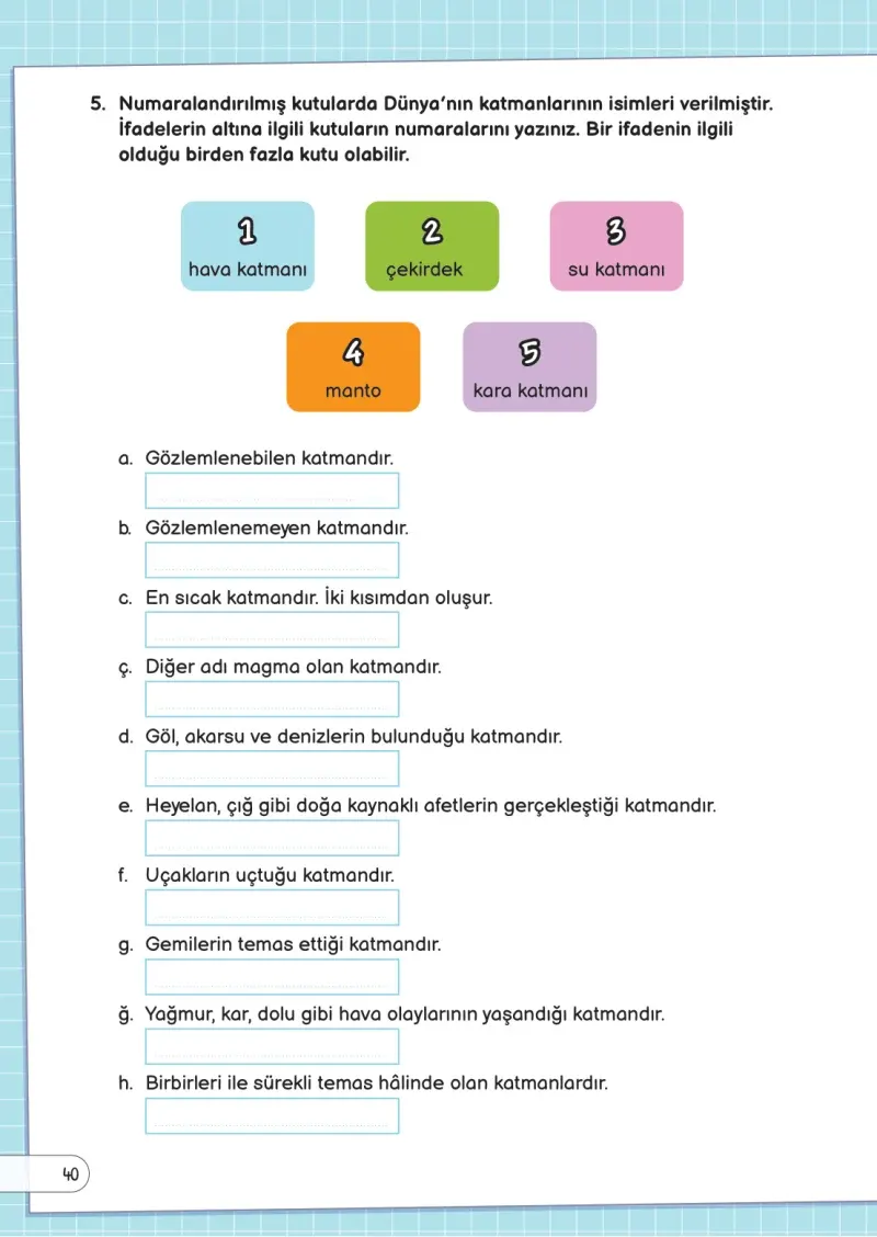 3. Sınıf Fen Bilimleri Ders Kitabı Cevapları Meb Yayınları Sayfa 40