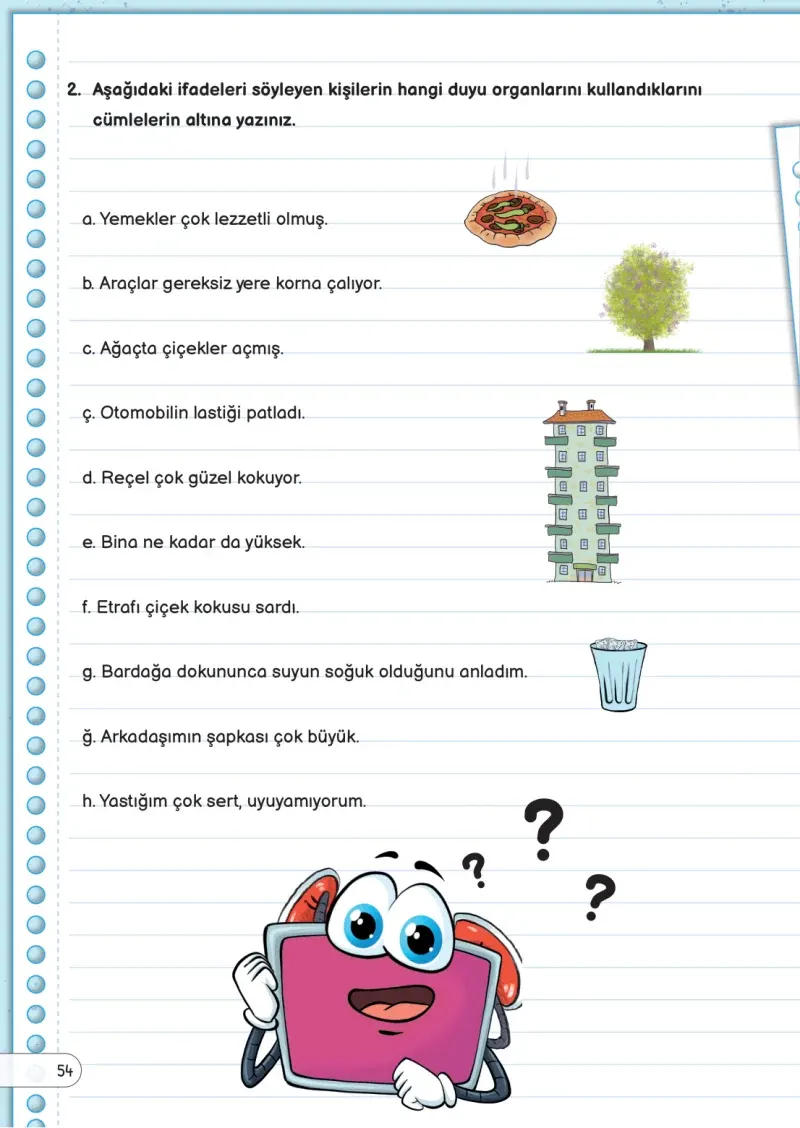 3. Sınıf Fen Bilimleri Ders Kitabı Cevapları Meb Yayınları Sayfa 54