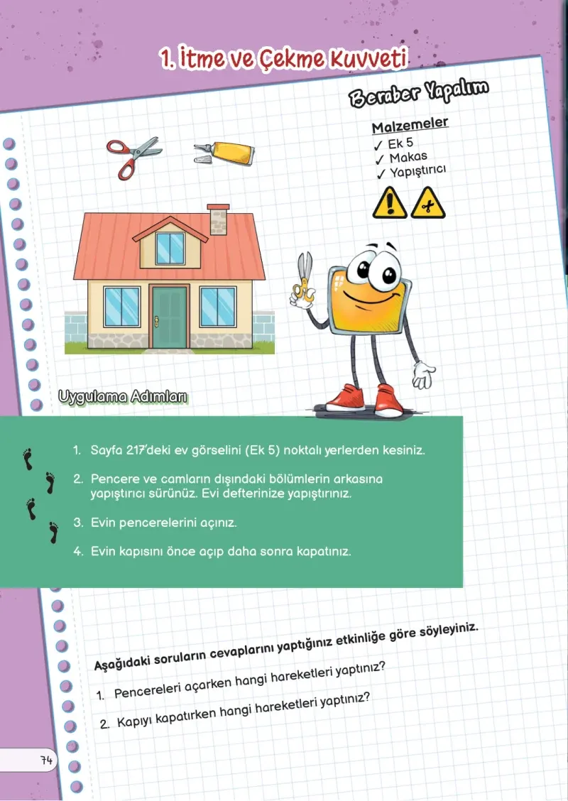 3. Sınıf Fen Bilimleri Ders Kitabı Cevapları Meb Yayınları Sayfa 74