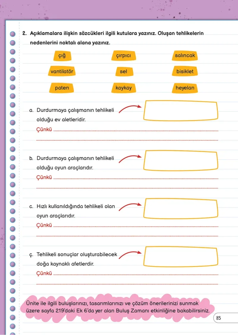 3. Sınıf Fen Bilimleri Ders Kitabı Cevapları Meb Yayınları Sayfa 85
