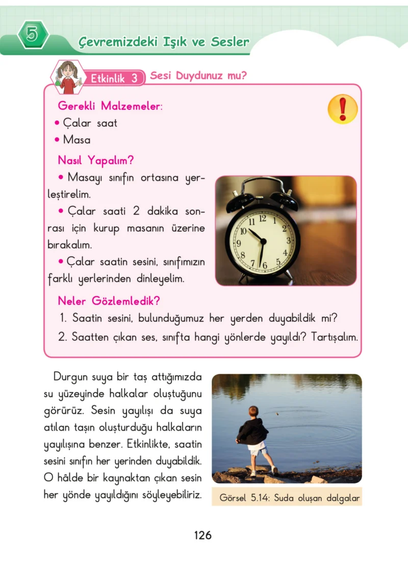 3. Sınıf Fen Bilimleri Ders Kitabı Cevapları SDR Dİkey Yayınları Sayfa 126