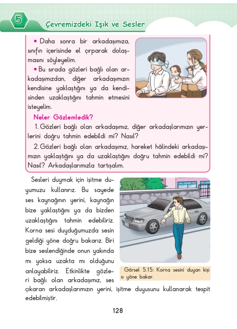 3. Sınıf Fen Bilimleri Ders Kitabı Cevapları SDR Dİkey Yayınları Sayfa 128