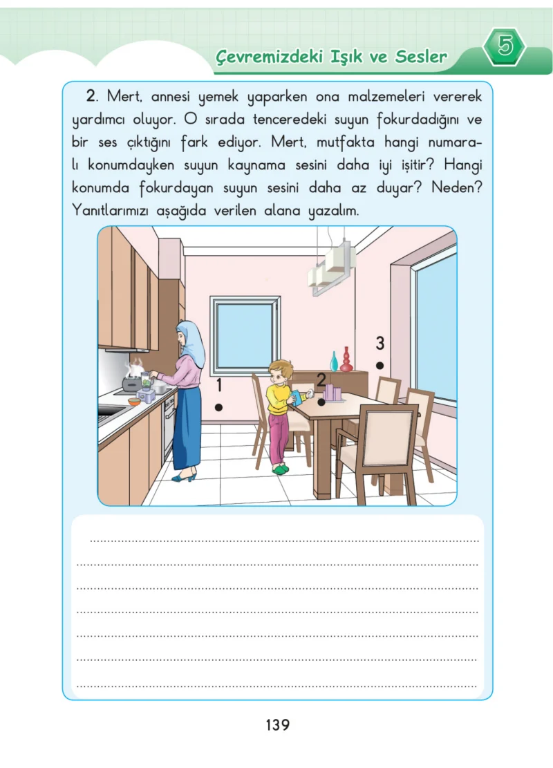 3. Sınıf Fen Bilimleri Ders Kitabı Cevapları SDR Dİkey Yayınları Sayfa 139
