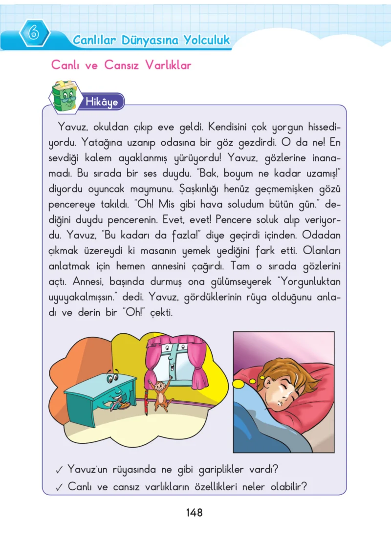 3. Sınıf Fen Bilimleri Ders Kitabı Cevapları SDR Dİkey Yayınları Sayfa 148